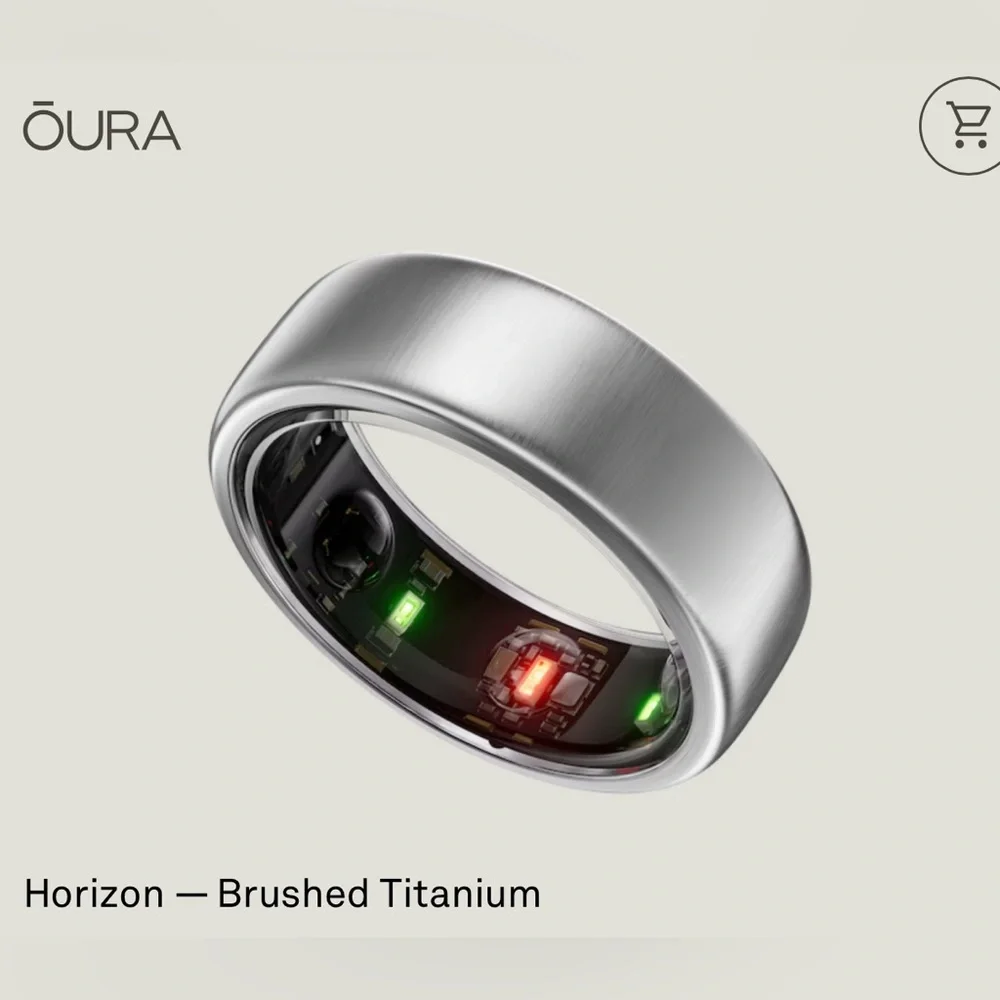 Oura Gen3 Horizon Brushed Titanium US 9